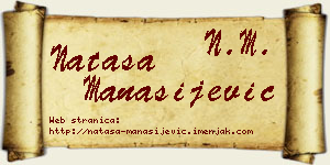 Nataša Manasijević vizit kartica